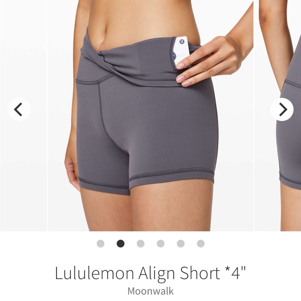 NWT Lululemon Align HR Short 4” Moonwalk